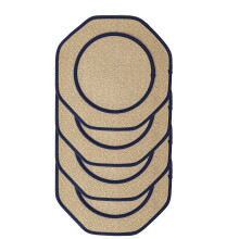 4 Piece Heat Resistant Spillproof Table Mats Set-Navy blue