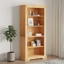 Berkfield 5-Tier Bookcase Mexican Pine Corona Range 80x40x170 cm