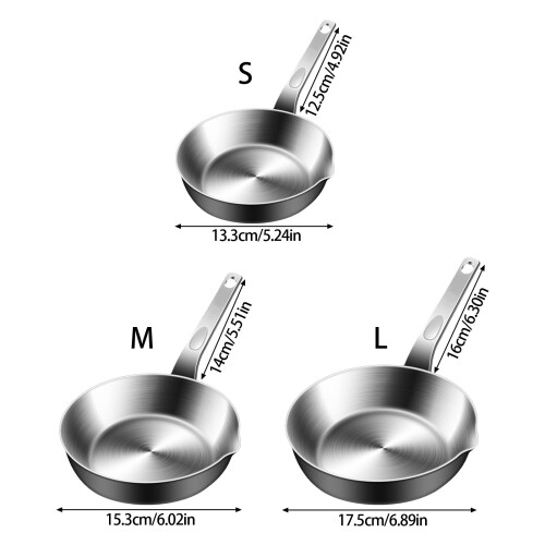 Draagbare miniatuur koekenpan Ergonomisch handvat-klein 2