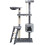 Berkfield Cat Tree with Sisal Scratching Posts 150 cm Paw Prints Grey 1
