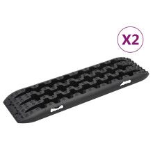 Berkfield Traction Boards 2 pcs Black 106x30.5x7 cm Nylon