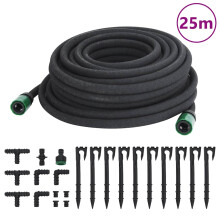 Berkfield Garden Soaker Hose Black 0.6" 25 m Rubber