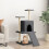 Berkfield Cat Tree with Sisal Scratching Posts Dark Grey 110 cm 1