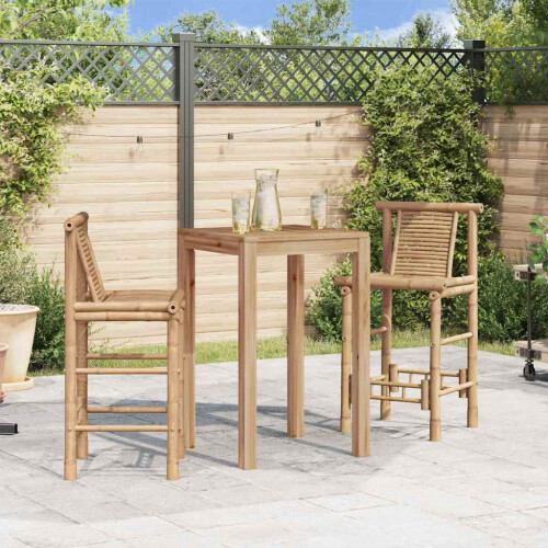 Berkfield Bar Stools 2 pcs Bamboo