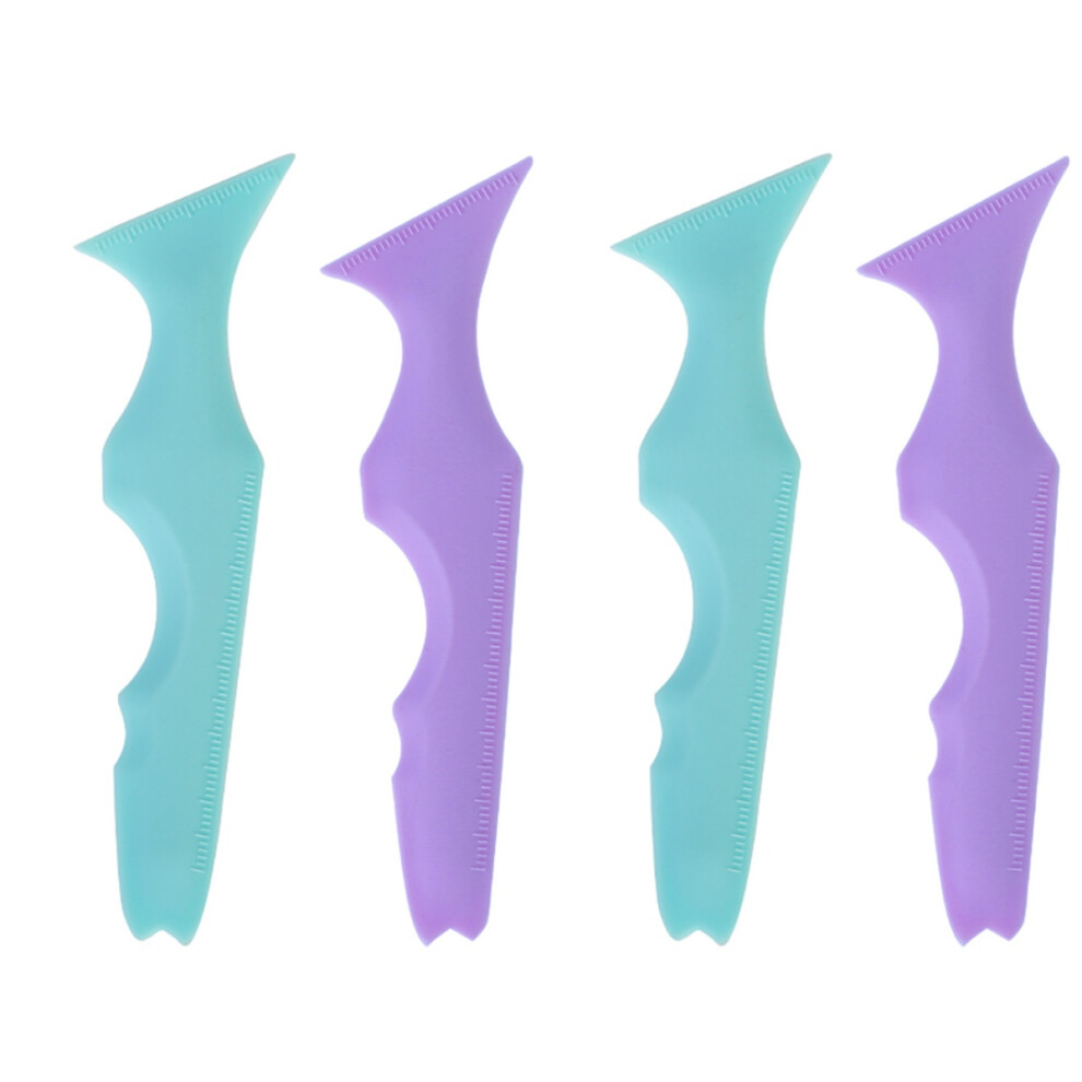 Happyyami 4Pcs Silicone Eyeliner Stencils Multi-Angle Makeup Aid Assorted Colors