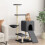 Berkfield Cat Tree with Sisal Scratching Posts Dark Grey 130.5 cm 1