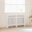 White Radiator Cover Heating Cabinet 152 cm Engineered Wood 1