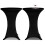 Standing Table Cover ò60cm Black Stretch 2 pcs 1