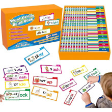 Phonics Flash Cards and Word Family Flip Books for Kids 35, Interactive Reading and Vocabulary Building