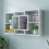 Berkfield Floating Wall Display Shelf 8 Compartments White 1