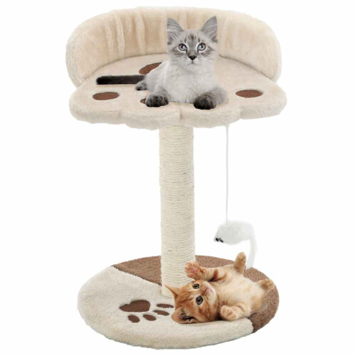 Berkfield Cat Tree with Sisal Scratching Post 40 cm Beige and Brown