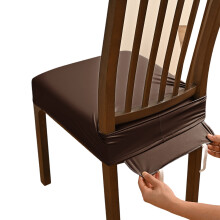 Protecteurs de tabouret élastiques, Double sangle réglable,-café