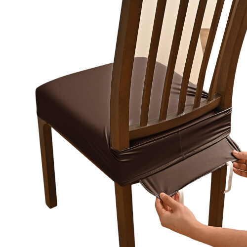 Protecteurs de tabouret élastiques, Double sangle réglable,-café