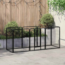 Berkfield Dog Playpen 8 Panels Steel 80x100 cm Black