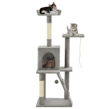 Berkfield Cat Tree with Sisal Scratching Posts 120 cm Grey