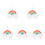 5Pcs Assorted Color Baby Sponge Rainbow Shaped Adorable Bath Scrubber 1