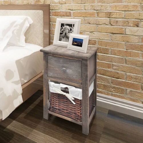 Berkfield Bedside Cabinets 2 pcs Wood Brown