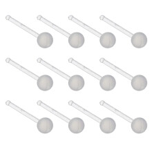20Pcs Lightweight Acrylic Nose Retainers Clear Invisible Nose Studs