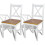 Berkfield Dining Chairs 2 pcs White Pinewood 1