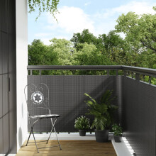 Berkfield Balcony Screen Anthracite 500x100 cm Poly Rattan