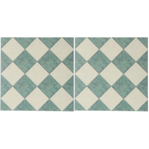 2Pcs Decorative Mini Floorboards Green Retro Doll House Flooring
