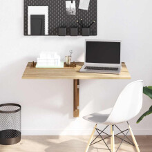 Berkfield Folding Wall Table Oak 100x60 cm