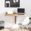 Berkfield Folding Wall Table Oak 100x60 cm 1