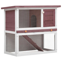 Berkfield Outdoor Rabbit Hutch 1 Door Brown Wood