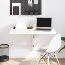 Berkfield Folding Wall Table White 100x60 cm