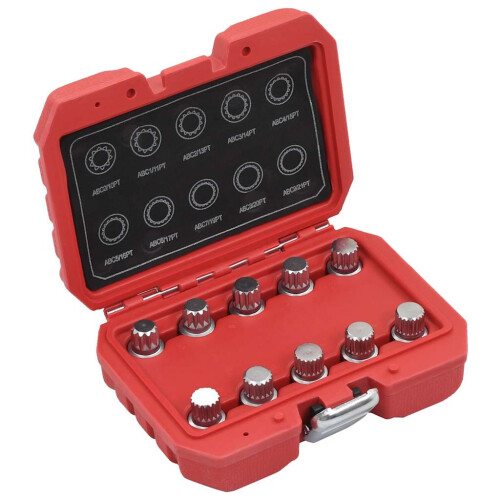 Berkfield 10 Piece Locking Wheel Nut Key Set for VW