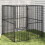 Berkfield Dog Playpen 4 Panel Black Galvanised Steel 1