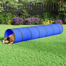 Berkfield Dog Tunnel Blue ò 50x300 cm Polyester