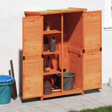 Berkfield Garden Tool Shed Brown 83x57x140 cm Solid Wood Pine