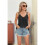 Casual Spaghetti Strap Cami Black S 6
