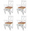 Berkfield Dining Chairs 4 pcs White Pinewood 1