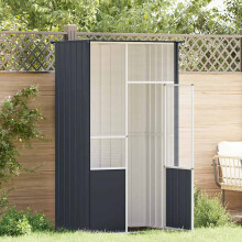 Berkfield Bird Cage Anthracite 115x78x200 cm Galvanised Steel