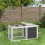 Berkfield Rabbit Hutch Grey 100.5x54x55 cm Solid Wood Pine 1