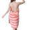 Bathrobe Slings Design Open Back Bath-Pink and white strip 1