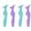 4Pcs Assorted Color Silicone Eyeliner Stencils Multi-Angle Makeup Aid 1