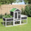 Berkfield Rabbit Hutch Grey 170x63x113 cm Solid Wood Pine 1