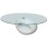 Berkfield Coffee Table with Oval Glass Top High Gloss White 1