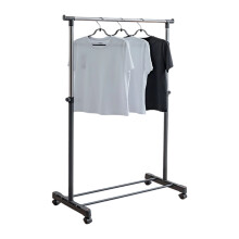 Rolling Garment Rack Telescoping Heights-Starry sky gray