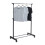 Rolling Garment Rack Telescoping Heights-Starry sky gray 1