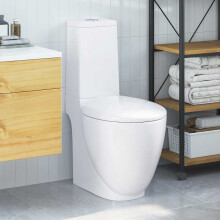 Berkfield Ceramic Toilet Back Water Flow White