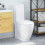 Berkfield Ceramic Toilet Back Water Flow White 1