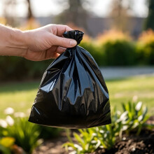 Berkfield Dog Poop Bags 750 pcs Black 30x20 cm PE