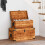 Berkfield Storage Chest Set 2 Pieces Rough Mango Wood 1