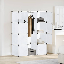 Berkfield Modular Cabinet with 9 Compartments 109x36.5x143 cm White