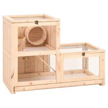Berkfield Hamster Cage 81x40x60 cm Solid Wood Fir