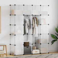 Berkfield Modular Cabinet 14 Compartments White 37x146x180.5 cm